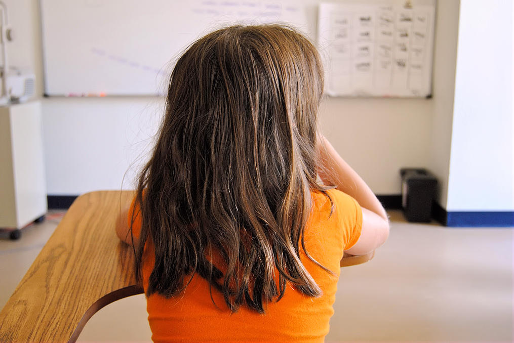 bimba a scuola
